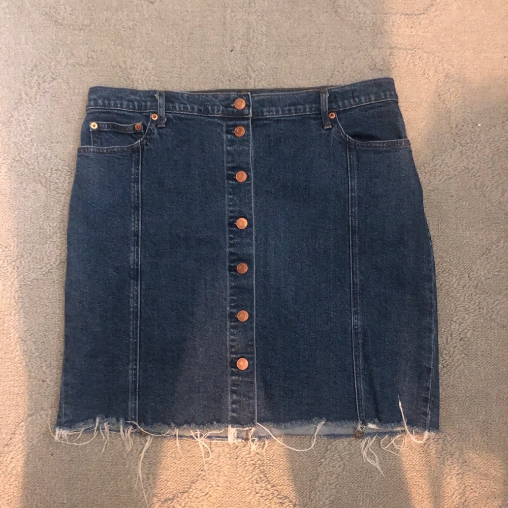 EUC GAP Denim Button Up High Waisted Skirt